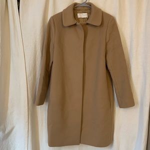 Chloe virgin wool & cashmere tan car coat, Sz 10